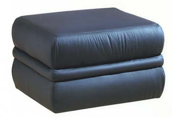 Harvard Leather Footstool - Fast Delivery
