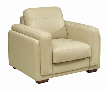Steinhoff UK Furniture Ltd Lennox Leather Armchair in Morano Stone - Fast Delivery