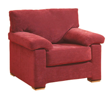Palermo Armchair in Novalife Claret - Fast Delivery