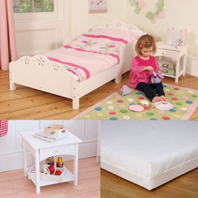 stella Toddler Bed and Bedside Table, with