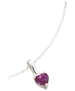 sterling Silver Amethyst February Birthstone Pendant