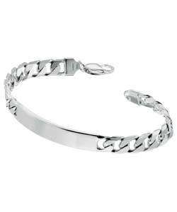 sterling Silver Boys Solid Look ID Bracelet - Personalised