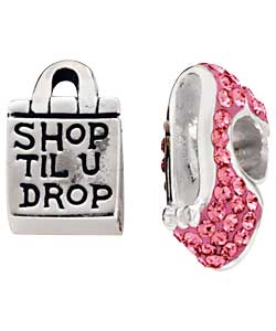 Sterling Silver Childs Enamel Shop Till You Drop