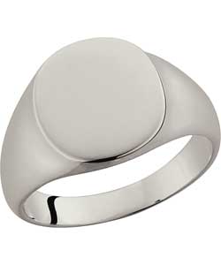 Silver Gents Plain Signet Ring