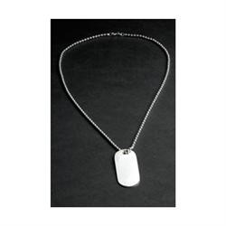 Sterling Silver ID Tag Necklace