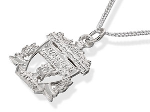Sterling Silver Liverpool Crest Pendant And