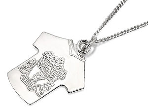Sterling Silver Liverpool Crest Shirt Pendant