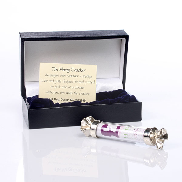 Sterling Silver Money Cracker With Personalised