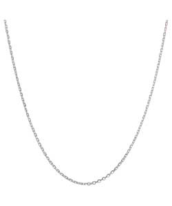 Sterling Silver Oval Diamond Cut Belcher Chain -