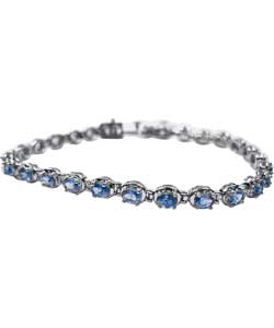 Sterling Silver Tanzanite 4.3ct Bracelet