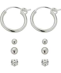 Sterling Silver Value Pack Earrings - 4 Pairs