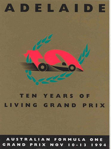 Stickers and Patches Adelaide Ten Years of Living Grand Prix Sticker (9cm x 13cm)