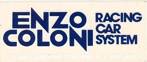 Stickers and Patches Enzo Coloni Racing Car System Sticker (12cm x 5cm)