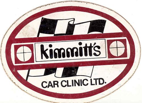 Kimmittes Car Clinic Sticker (9cm x 12cm)