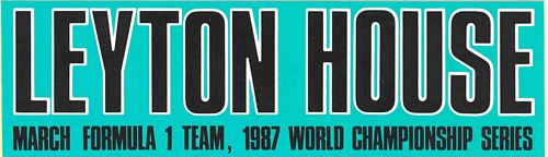 Leyton House March F1 Team 1987 Logo Sticker Large (18cm x 5cm)