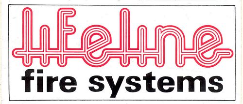 Stickers and Patches Lifeline Fire Systems Logo Sticker Small (14cm x 6cm)