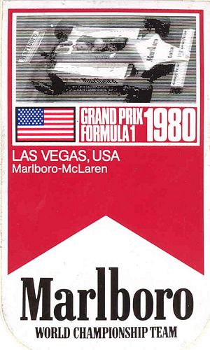 Stickers and Patches Osterreichring 1980 Team Marlboro McLaren Event Sticker (8cm x 14cm)