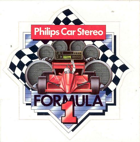 Philips Car Stereo Formula1 1 Car Sticker (10cm x 10cm)