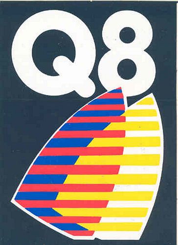 Q8 Logo Sticker Small (5cm x 7cm)