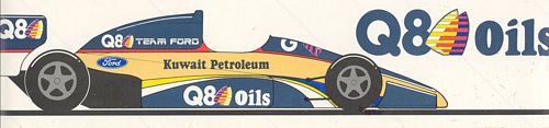 Q8 Team Ford Car Profile Sticker (32cm x 7cm)