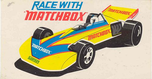 Race With Matchbox Sticker (13cm x 7cm)