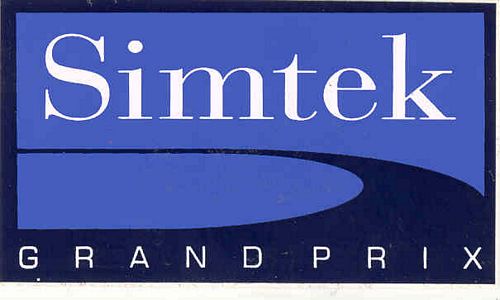 Simtek Grand Prix Logo Sticker (8cm x 4cm)