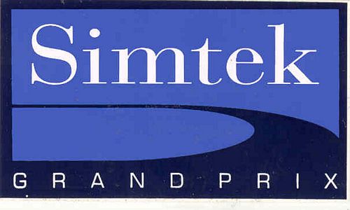 Simtek Grand Prix Logo Window Sticker Large (14cm x 8cm)