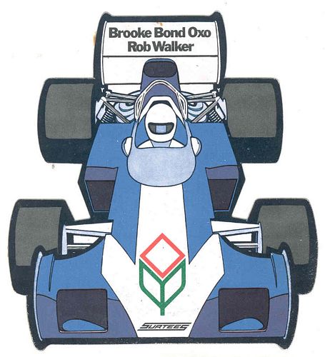 Stickers and Patches Surtees Brook Bond Oxo Race Car Sticker (11cm x 12cm)