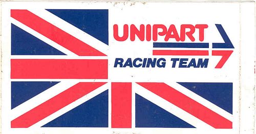 Unipart Racing Team Sticker (11cm x 6cm)