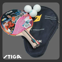 Stiga Omega Table Tennis Bat & Ball Set