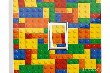 stika.co Lego Block Brick Colourful Light Switch Sticker (Generic Single)