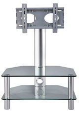 STUK 2052 - Clear Glass LCD and Plasma TV Stand