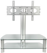 STUK 2053 - Clear Glass LCD and Plasma TV Stand