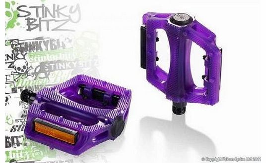 Stinky Bitz 1/2`` Bmx Bike Pedal Purple