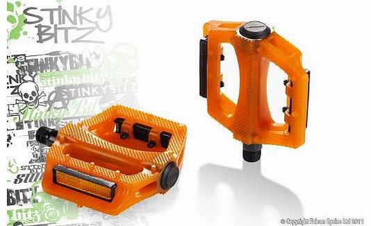 BMX Style 9/16`` Pedals (Orange)