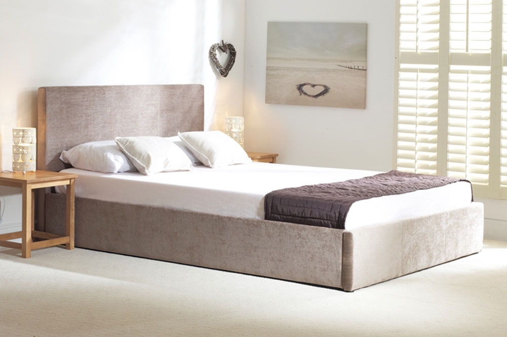 Stirling Natural Stone Upholstered Ottoman Bed -