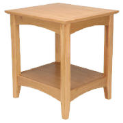 Side Table With Shelf, Oak