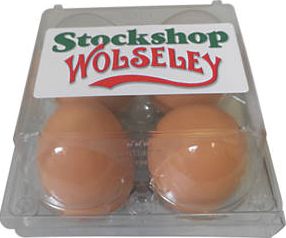 Stockshop Wolseley, 1228[^]4687F Brown Rubber Nest Eggs 4 Pack