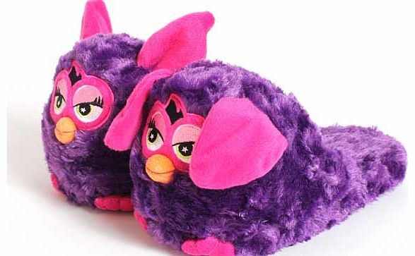 Stompeez Purple Furby Slippers - Size Medium