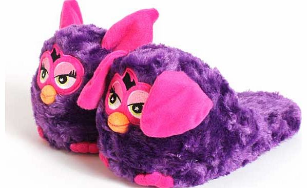 Stompeez Purple Furby Slippers - Size Small