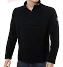 Black 1/4 Zip High Neck Cotton Sweater