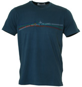 Dark Blue T-Shirt with Printed Logo