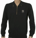 Denims Navy 1/4 Zip Cotton Sweatshirt