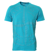 Electric Blue T-Shirt with Printed