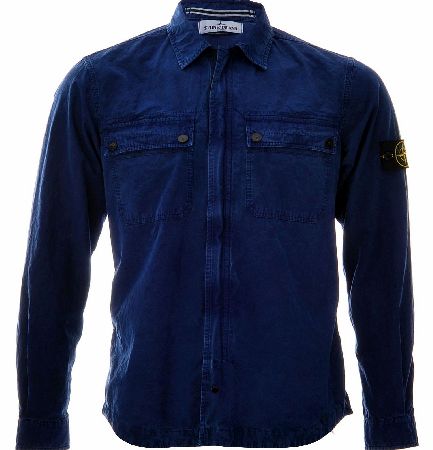 Stone Island Mens Overshirt Jacket Blue