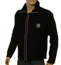 Stone Island Mens Stone Island Navy 1/4 Zip Cotton Sweater with Concealed Hood