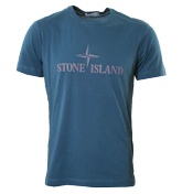 Mid Blue T-Shirt with Coloured Logo