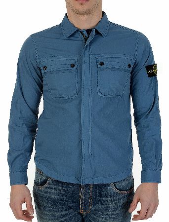 Stone Island Overshirt Pocket Jacket Blue