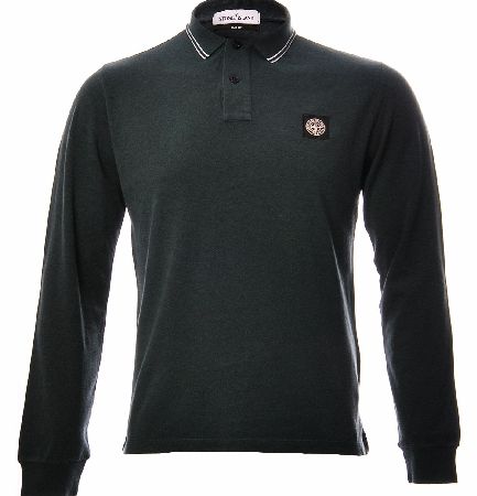 Stone Island Piece Dyed Cotton Pique Long Sleeve