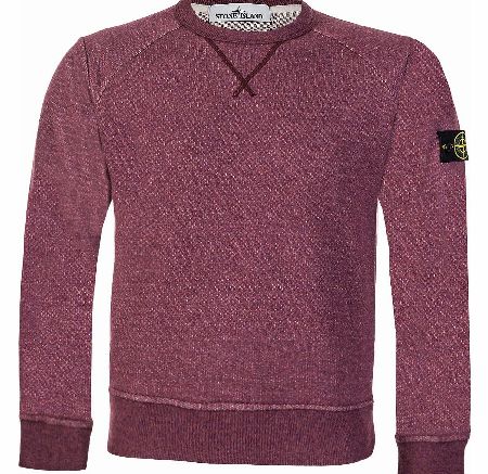 Stone Island Wool Purple Crew Neck Sweatshirt